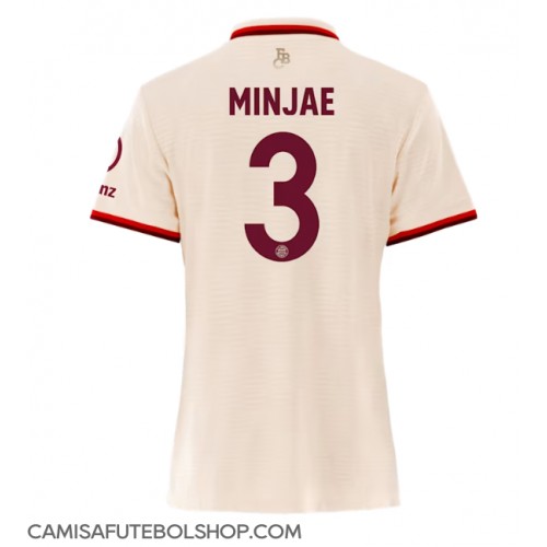 Camisa de time de futebol Bayern Munich Kim Min-jae #3 Replicas 3º Equipamento Feminina 2024-25 Manga Curta